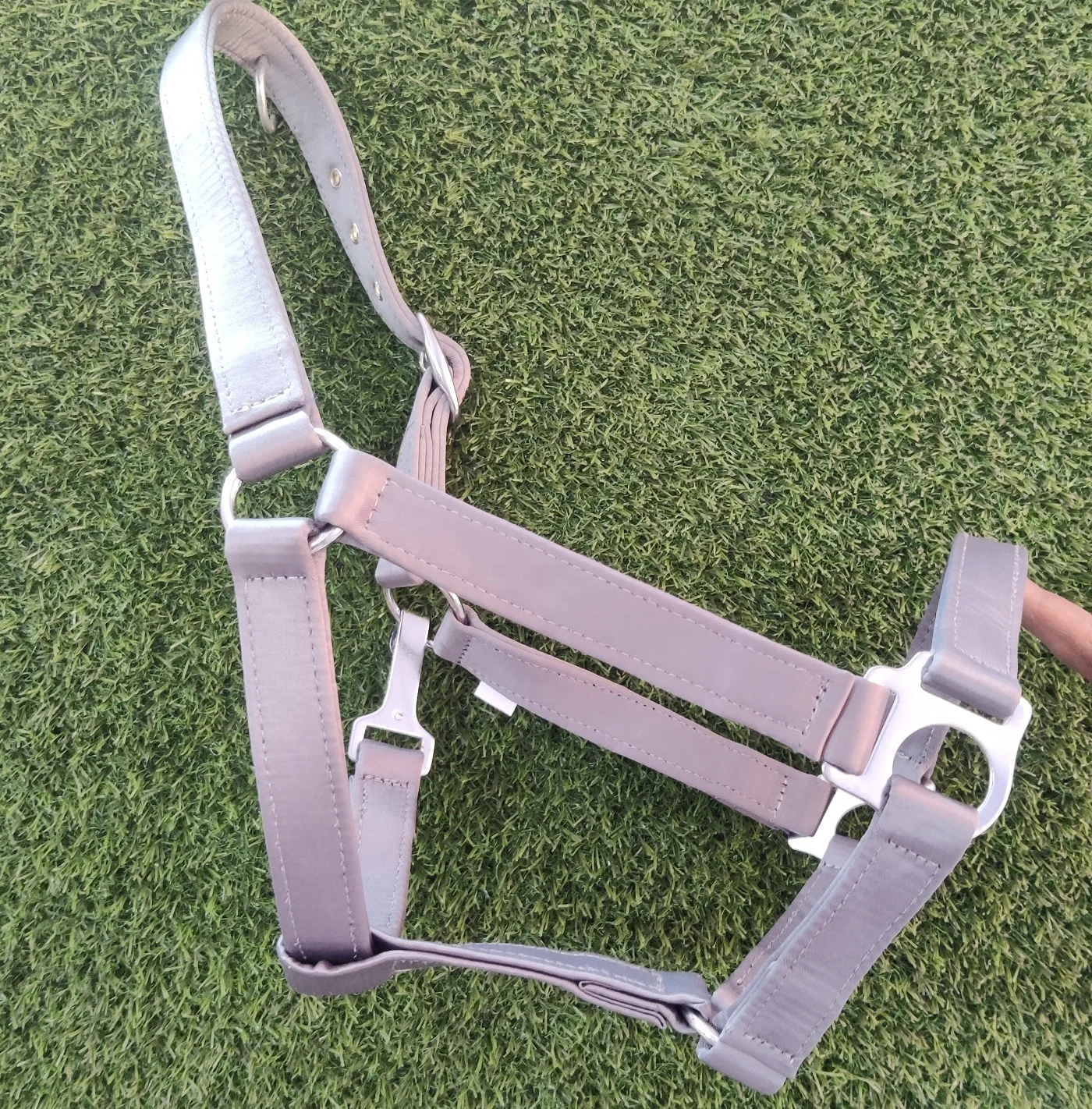 cloth wrapped grey color nylon horse halter nylon halter horse halter