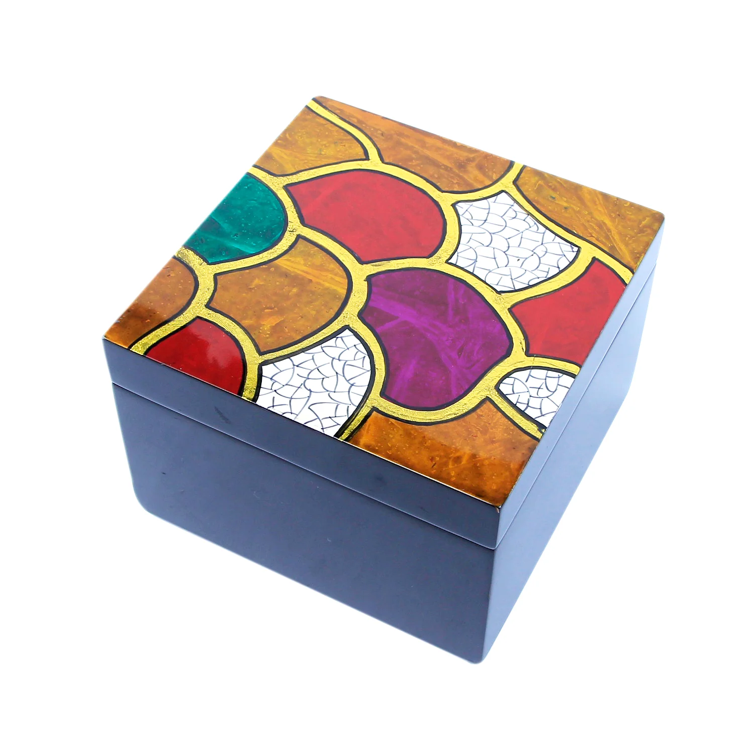 
Multi-color Hand Painted Custom Design Wooden Lacquer Best Price Square Box Decoration Made in Viet Nam 