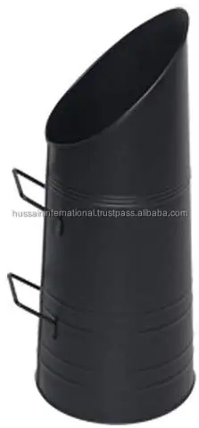 Metal fireplace accessories coal scuttle bucket with two handles