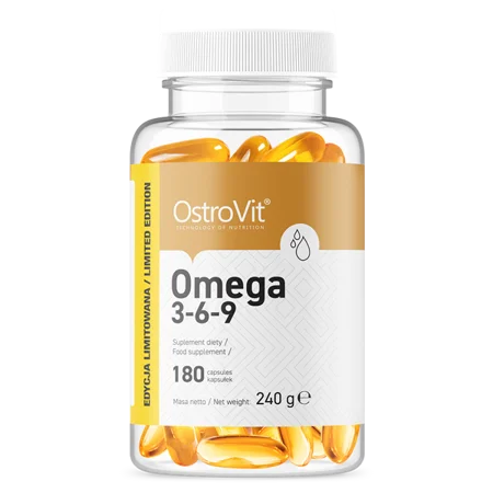 Омега 3-6-9, 180 капсул, жирные кислоты, рыбное масло, EPA DHA ALA