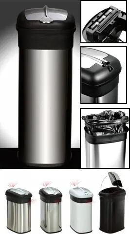 Hand Free Automatic Dust Bin Static Sensor Bin Trash Can