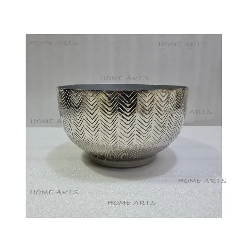 Aluminium Chocolate Bowl With Plate Round Shape Nickel Polished Chocolate Bowl For Sale