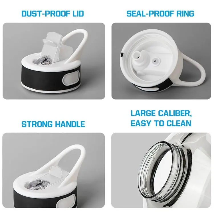 Custom Logo 1.5 L  2.5 L  3.78 L Camping Water Jug Kettle Gallon Gym Sport Plastic Motivational Water Bottle with Straw