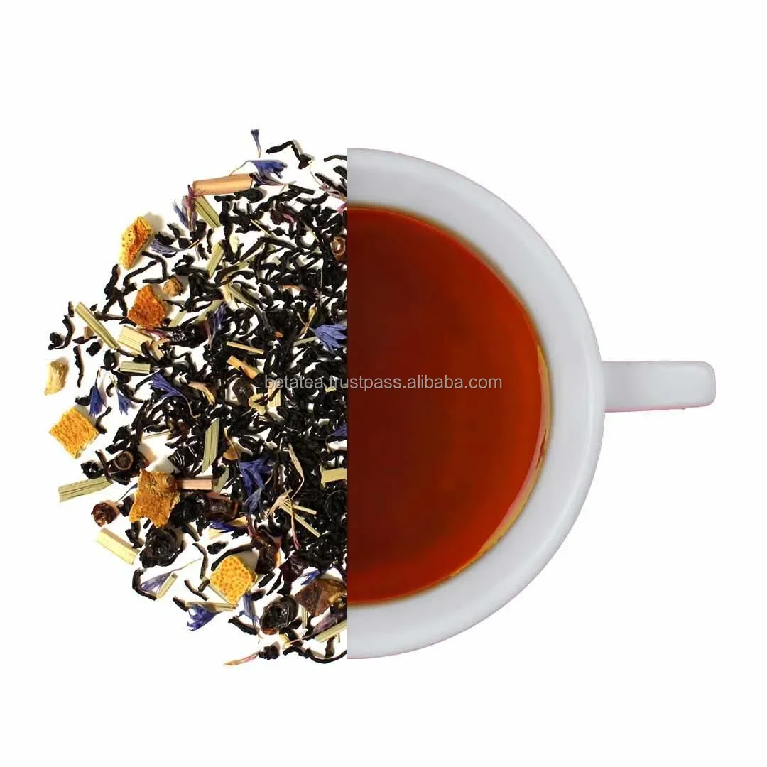 Special Black Tea Blend Citrus Fruit and Black Tea Black Tea  Orange, Lemon, Earl Grey and Mandarin Flavors