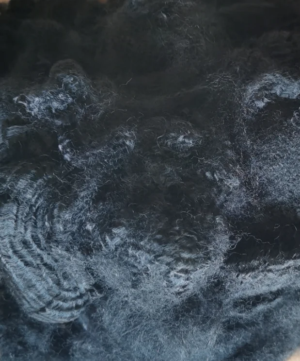 Black Color recycled polyester staple fiber for car material