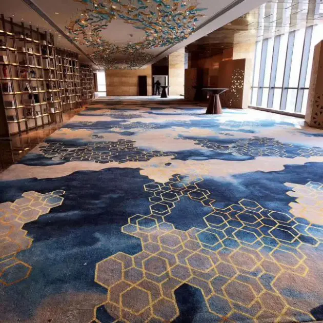 handmade rug hand tufted rugs of high-end luxury hotel room corridor restaurant