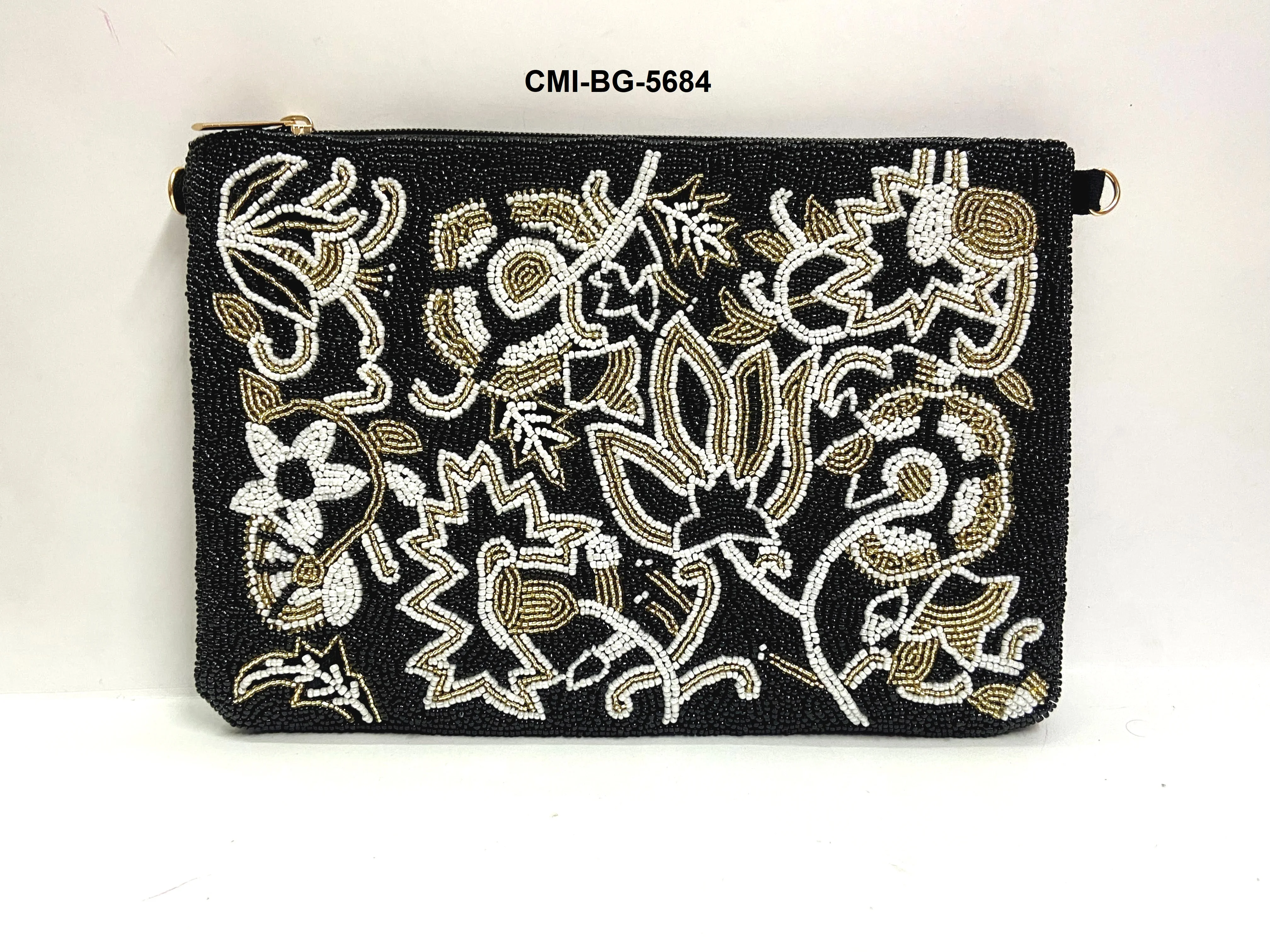 Trendy Hot Customized Beaded Coin Purse Women Girls Handmade Embroidered Coinbag Zipper Closure Unique Design Cute Style Wallet