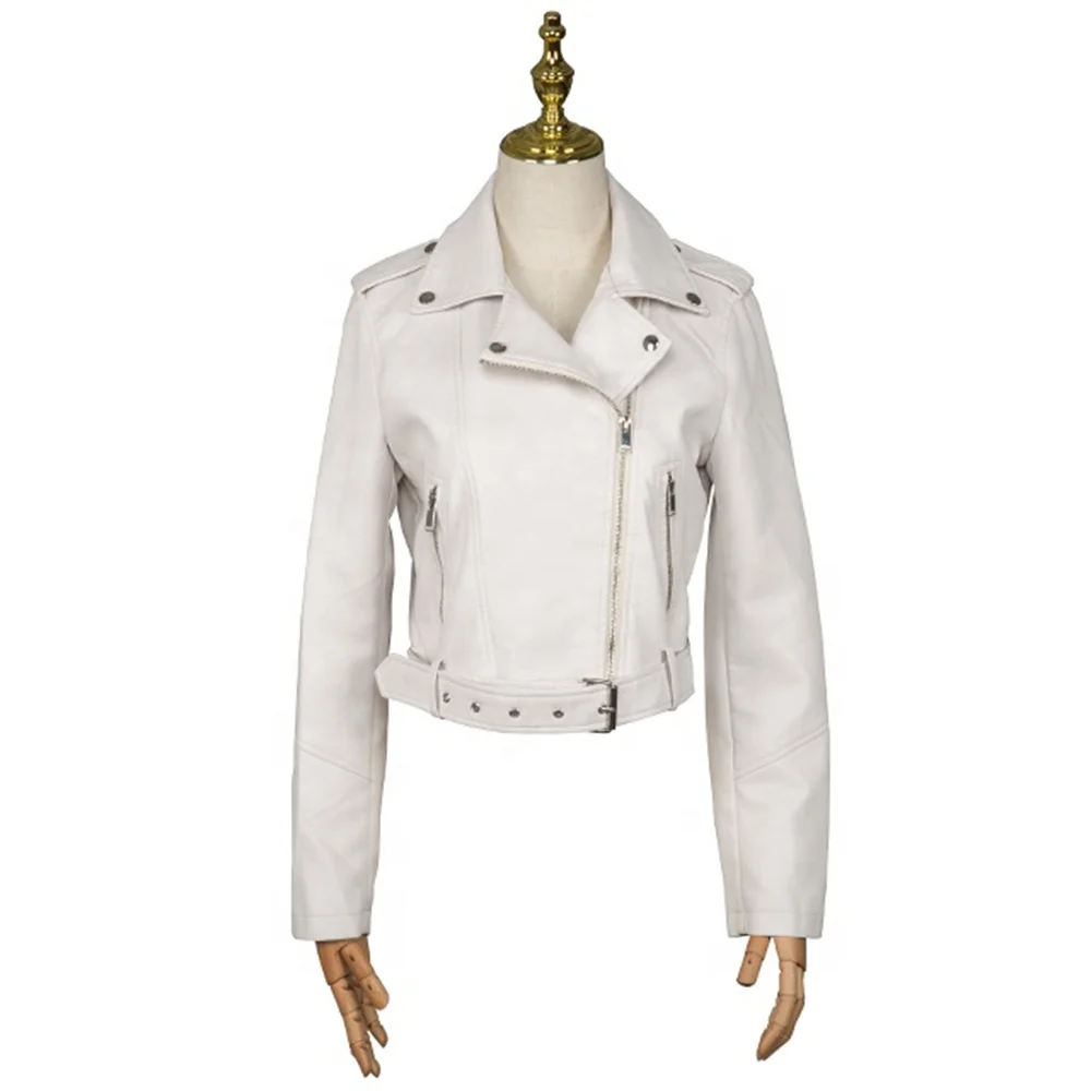 
 Мужская модная и гоночная кожаная куртка ZH INTERNATIONAL, Женская куртка-беговик со стегаными вставками  