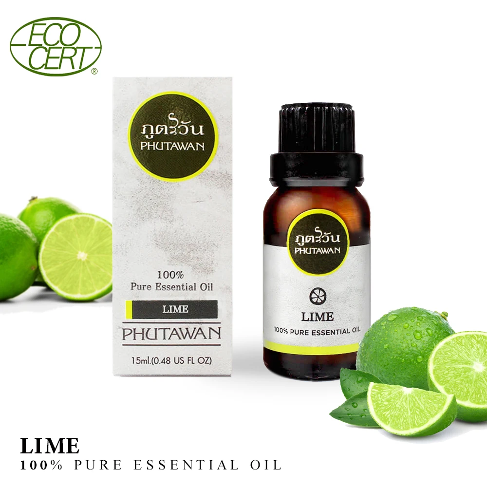 Высококачественное 100% чистое органическое эфирное масло 15 мл Ароматизированная ароматерапия с лаймом оптовая продажа OEM частная торговая марка