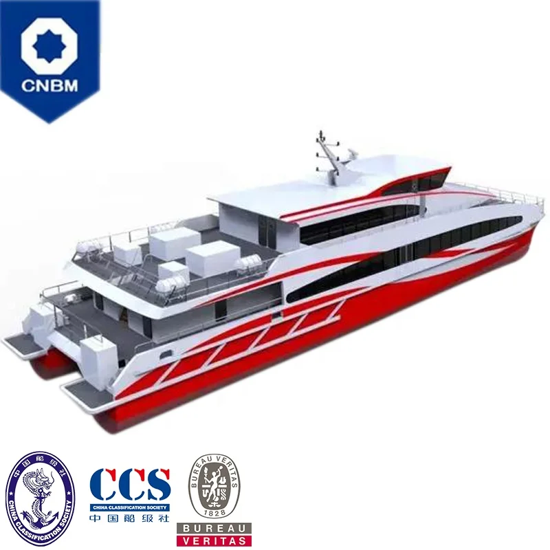 
139ft 280 Seats Cruise Yacht Luxury Sightseeing Tour Boat Fast Aluminum Catamaran Passenger Ferry Boats for Sale 