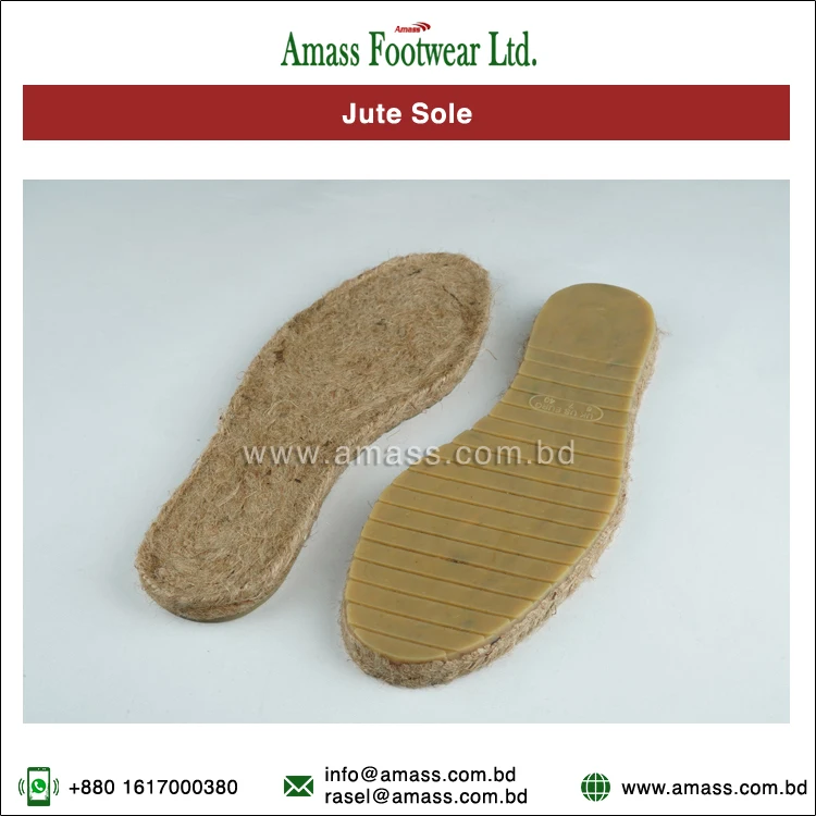 Genuine Market Price Top Notch Quality Handmade Jute Material Soles for Wholesale Purchasers