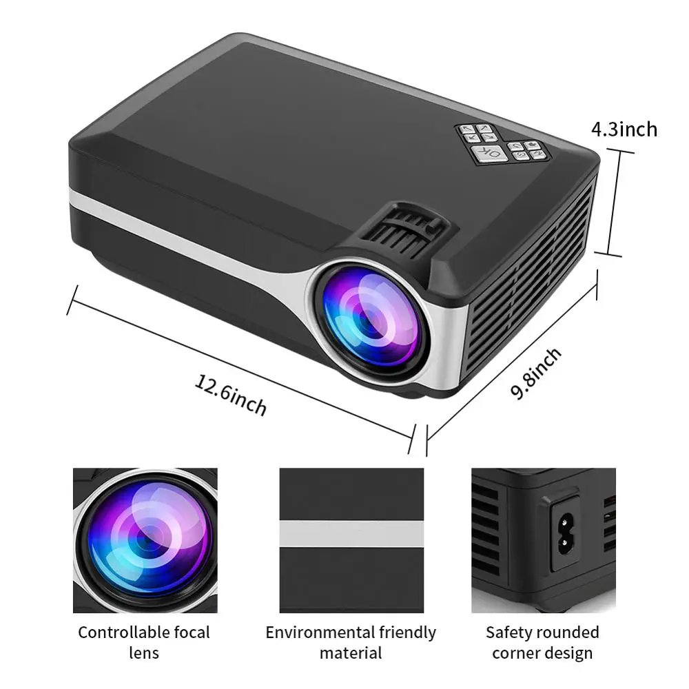 [Wifi Micrast Version ] Factory Directly selling New Mini Portable Native HD 720p LCD LED Home Theater Movie Video Projector