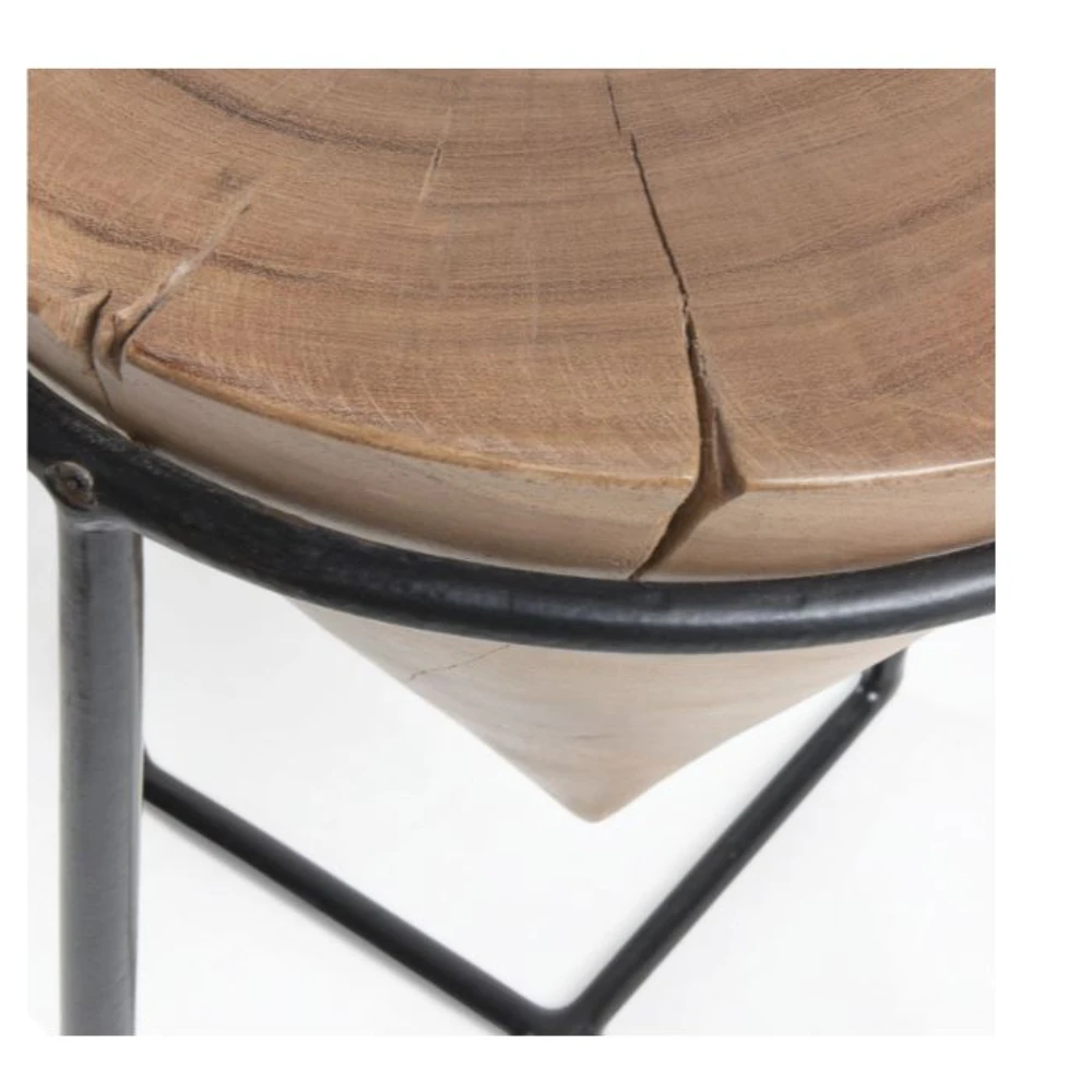 Simple Cone Shape beds Side Table With Solid Wood And derma chair metal tables living room furniture For home decor And Beds