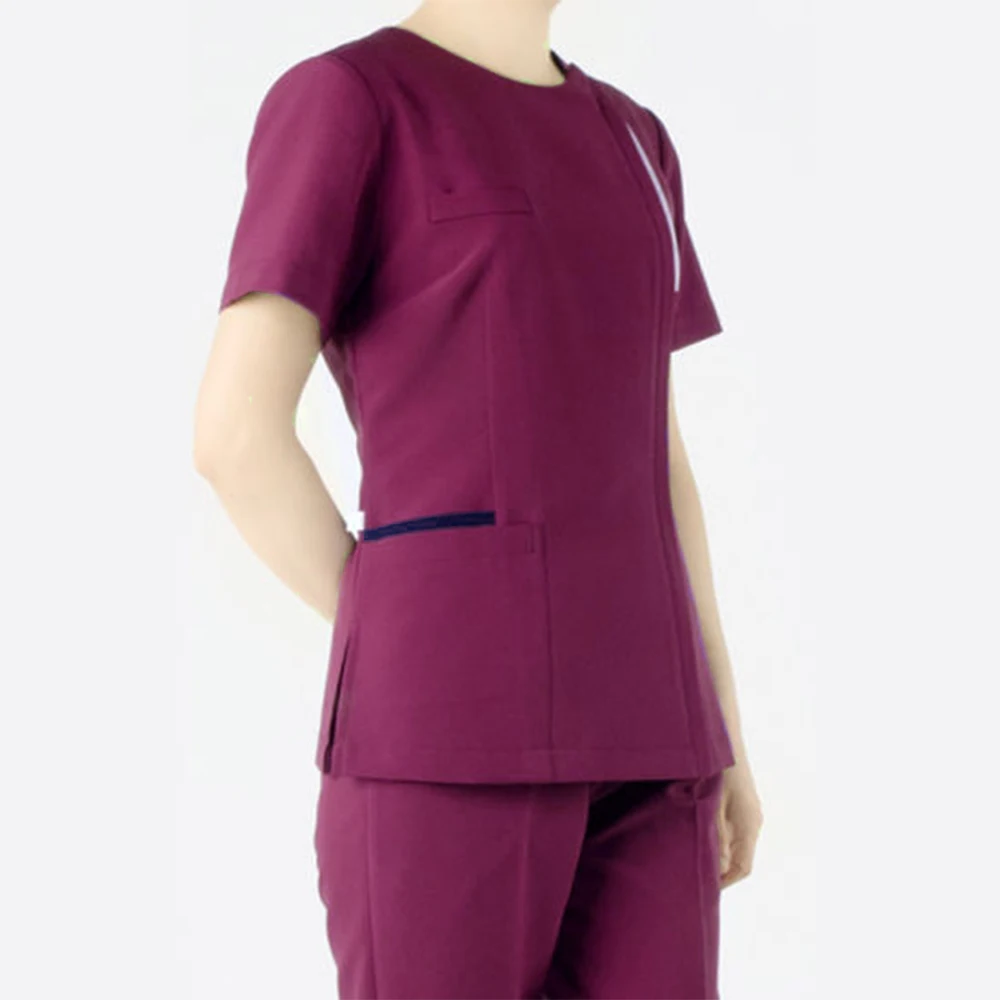  Униформа медсестры высокого качества дизайн на заказ одежда для больницы оптовая продажа Женская медицинская униформа с V-образным вырезом