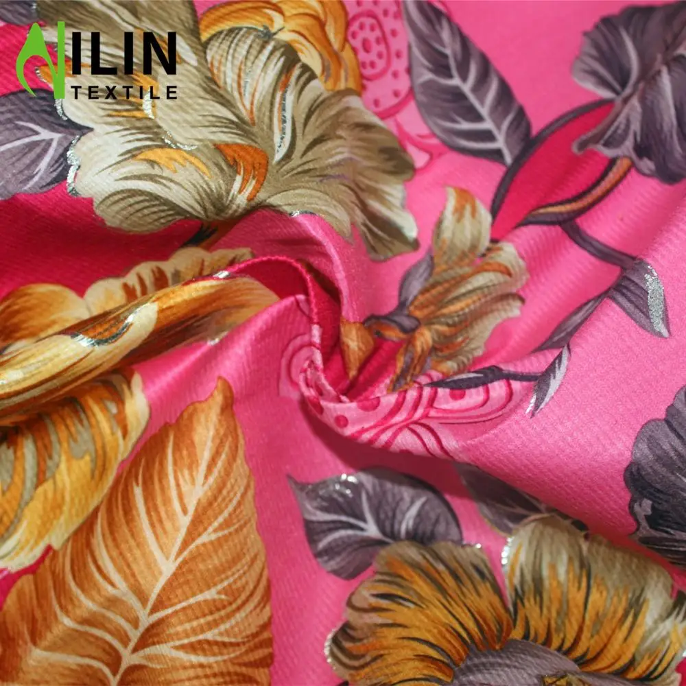 Трикотажная флисовая ткань из полиэстера fdy AOP, трикотажная ткань с принтом для платьев