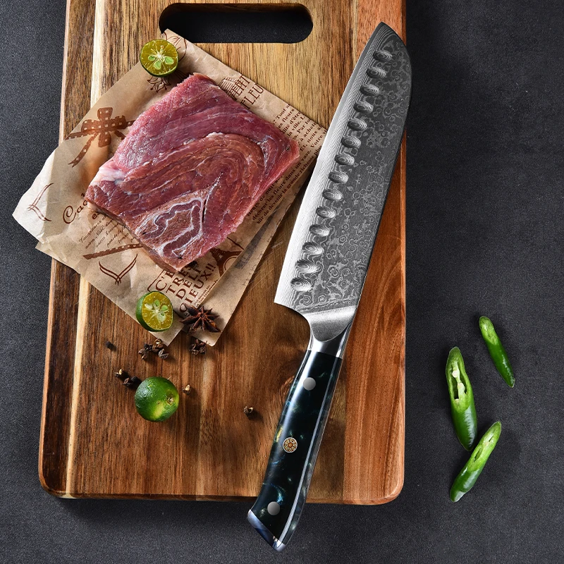 Горячий продукт дамасский японский лососевый нож сашими кухонные инструменты для приготовления пищи нарезки шеф-повара с ручкой из эпоксидной смолы