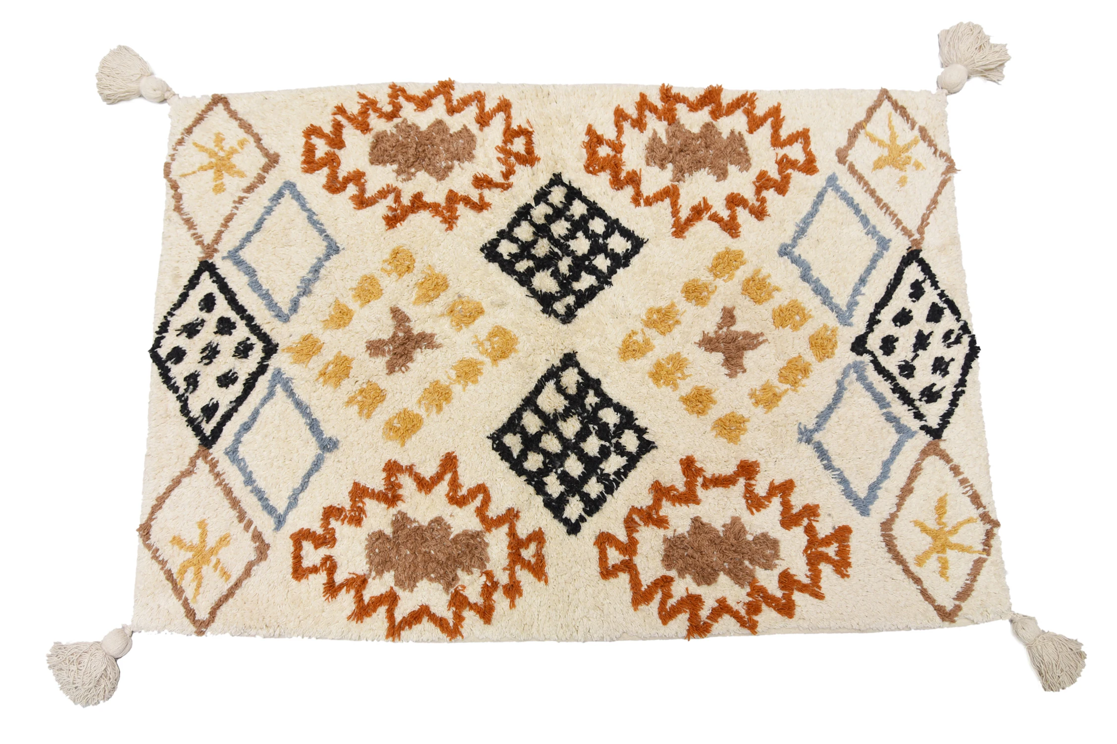 luxury hand knotted cotton woven tufted texture rug carpet