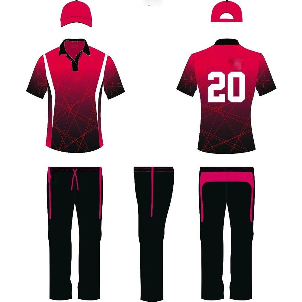 High Quality Sublimated Jersey Design Custom Cricket Uniforms With Brand Logo And Team Name