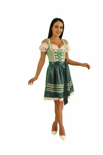 Womens Traditional Oktoberfest Dirndl Dress German Bavarian Beer Festival Maid Wench Costume Carnival Party Fancy Dress ecoparty