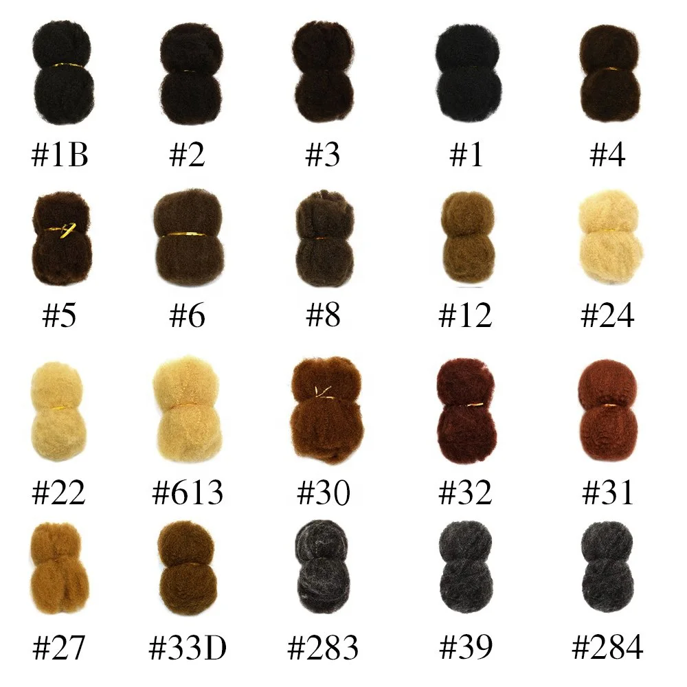 Yotchoi 4Pcs/Lot Tight Afro kinky bulk 100% human hair for dreadlocks, Twist braids honey blonde 613# mongolian afro kinky curl