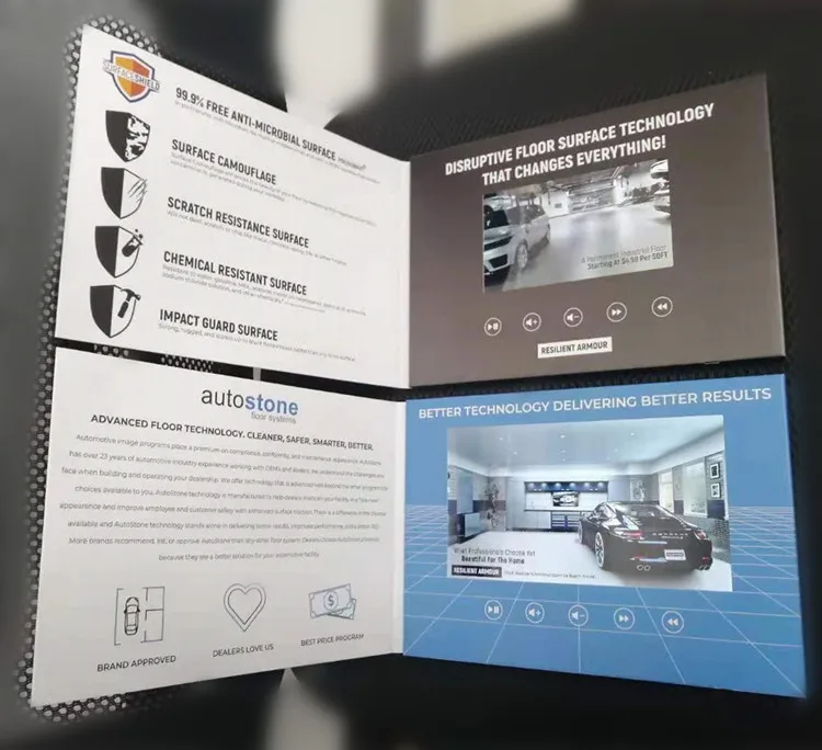 Advertising business gifts video brochures customized design for car dealers and auto accessories sellers