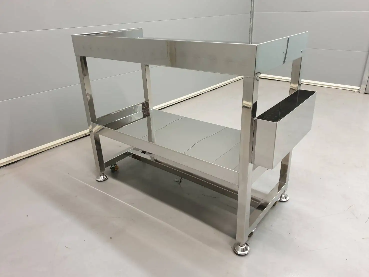 Stainless Steel Working Table with Shelves and Wheels