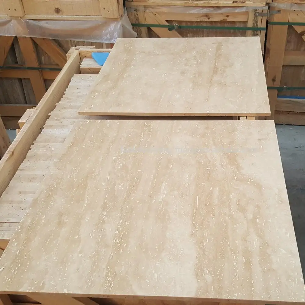 
 Легкая травертиновая классическая плитка из травертина высшего качества 61x61x1,2 см (24x24 дюйма x 1/2 дюйма) по низкой цене  