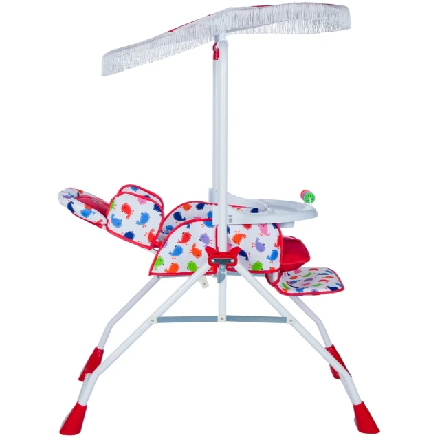 Kids Baby Swing Crib High Chairs Baby Feeding Folding Safety Material Best Multifunction 3 Level Soft Seat 3 in 1 Patio Home