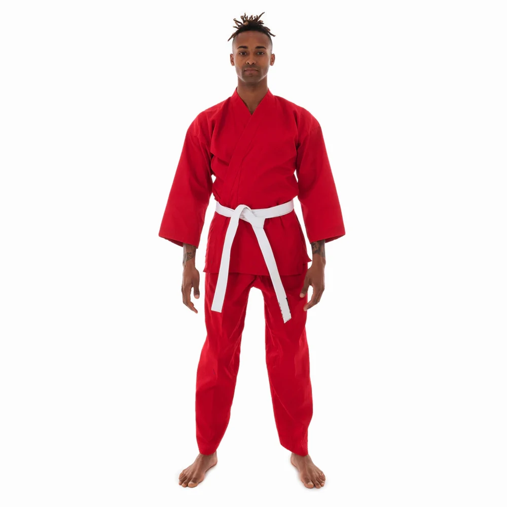 High Quality Sportswear Martial Arts BJJ Uniforms Red Color Made in Cotton  / Polyester Brazilian Jui Jitsu Suits