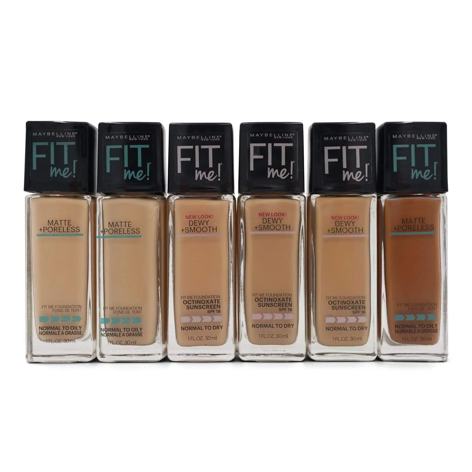 
 Матовая + жидкая основа для макияжа May-bellines Fit Me, телесного бежевого цвета, 1 fl.oz  