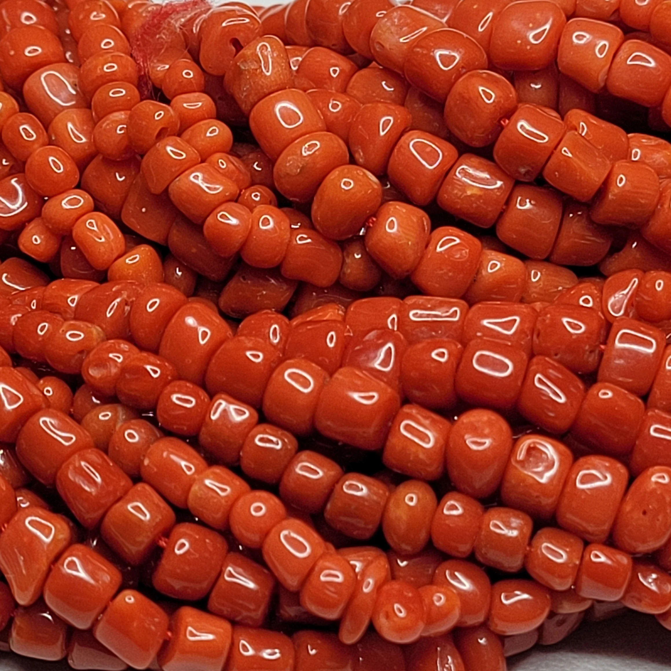 RED CORAL nuggets Beads 4-5.0 MM STRANDS Making Jewelry Necklace Round Shape A GRADE 18 Inch-45 CM