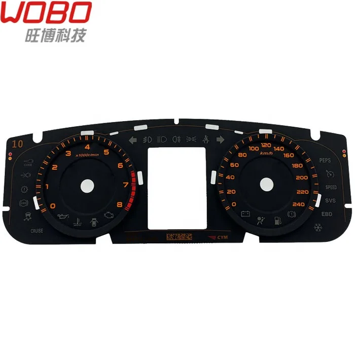 3 D  Tachometer rpm Customization Screen Printing PC  in Auto Instrument Cluster Panel