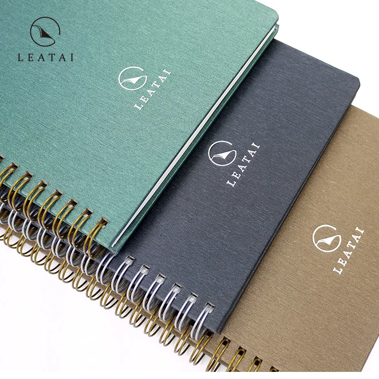 
Colored lined recycled paper spiral notebooks 