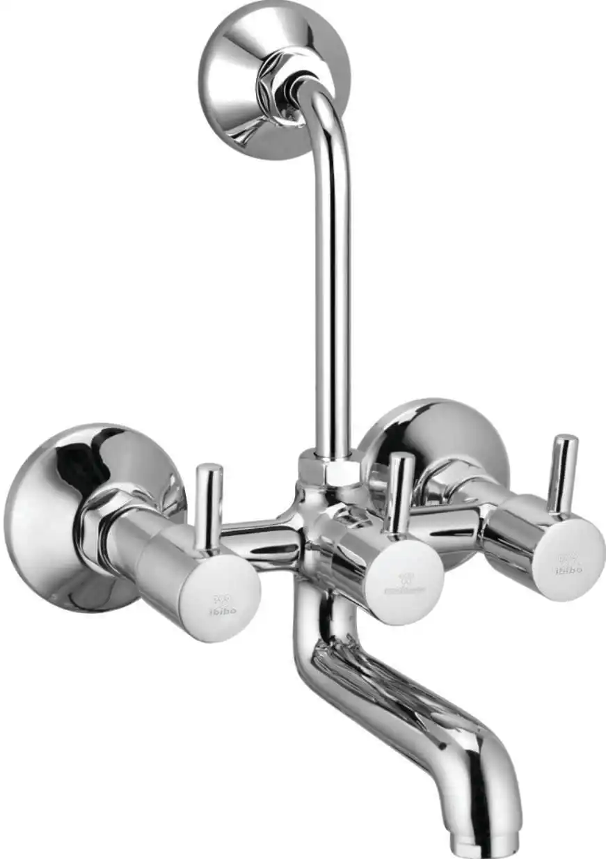 
Best Quality Brass Wall mixer Telephonic with bend foam flow with bend Modern 3 Hole Wall Mounted Faucet Basin Mixer CP 