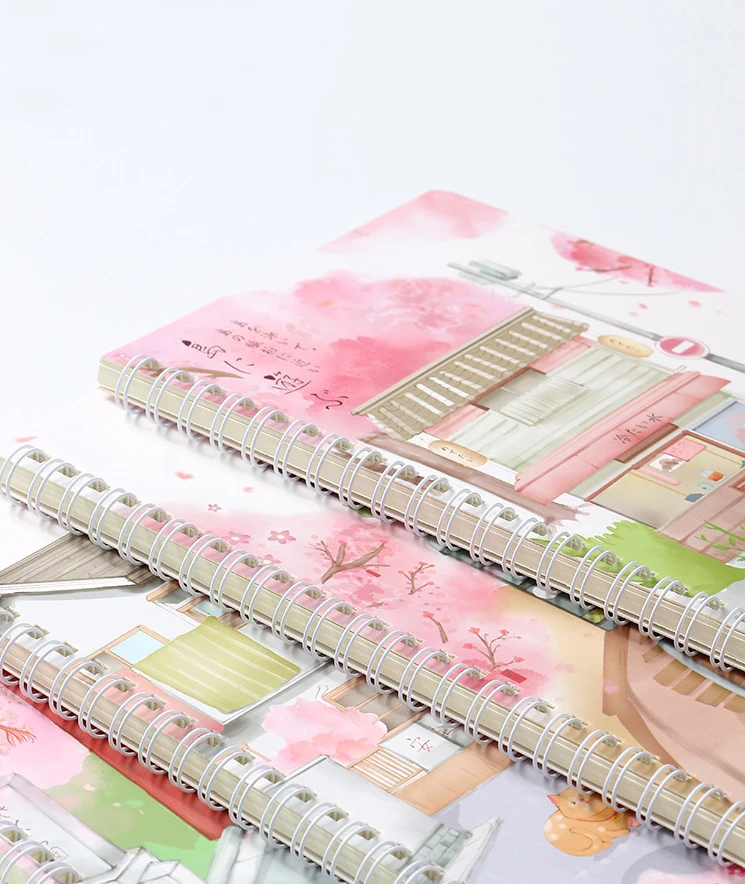 A5 coil notebook NP-030054 Simple and portable thickened material horizontal line format 3 styles shipped randomly