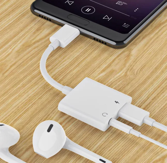 Usb type c адаптер зарядное устройство аудио кабель 2 в 1 используется для