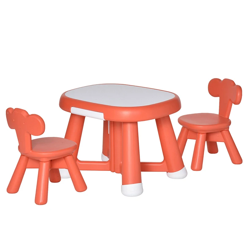 ABST Customizable Cute Safety 2 in 1 Plastic Indoor Baby Furniture Children Chair And Table Set