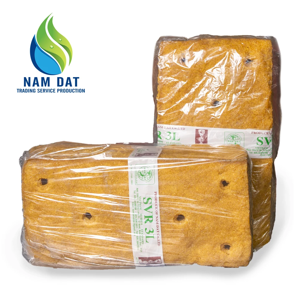 Advanced Technology Vietnam Manufacturer High Level Of Purity Yellow Color SVR 3L (TSR 3L) Nam Dat Natural Rubber Raw Materials