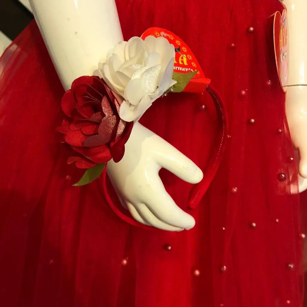 Hand Work Party work dress kids choice butterfly fancy design party wear dress