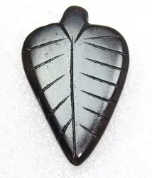 Natural Plain Black Onyx Leaf Shape Polished Loose gemstone cabochon Jewelry Making Wholesale Price