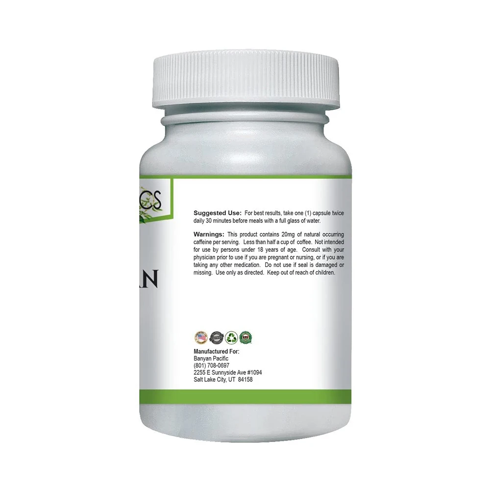 Чистый Экстракт зеленых кофейных зерен экстремальная жиросжигатель высокая в GCA и хлорогеновая кислота мощная капсула для потери веса добавка prod