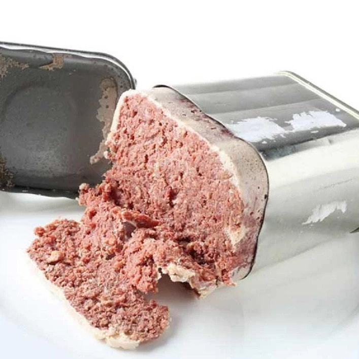Халяль консервированное мясо сожженная