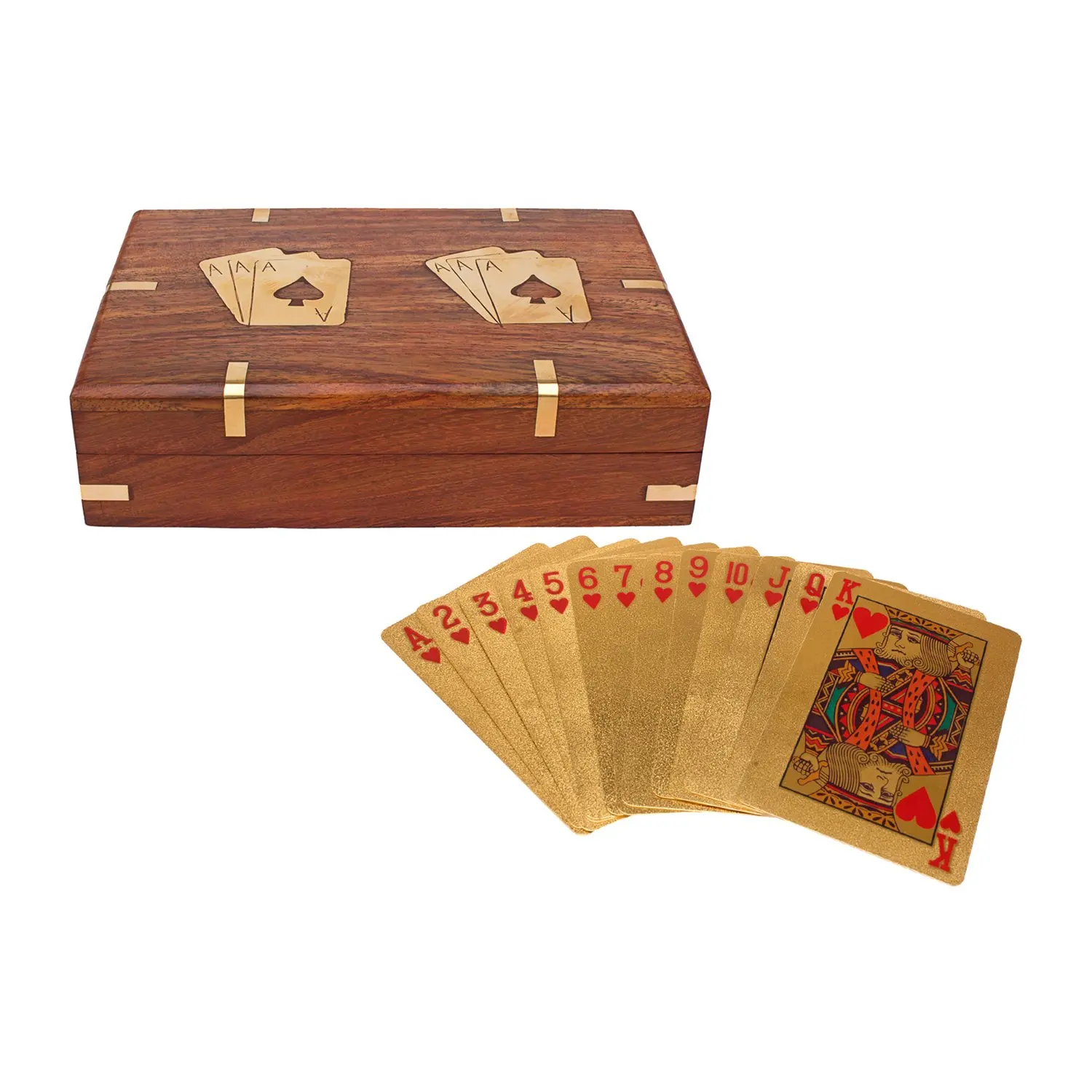 High quality wooden playing card box 100% natural handmade playing cards box