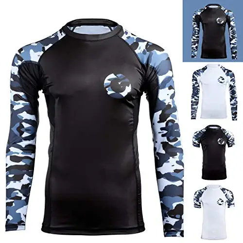 Custom Printed high quality short sleeve rash guard Sublimated mma Rash Guards bjj rash gaurds