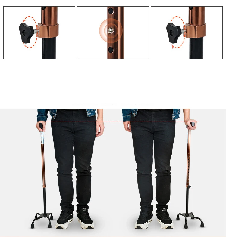 New Arrivals Patient Used Aluminum Underarm Portable Four Legs Crutches Price Aluminum Axillary