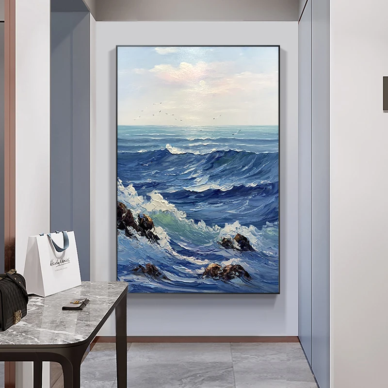 Seascape Painting Scenery Canvas Custom Decorative Home  Landscape Living Room 20*30 inch/50*75 cm