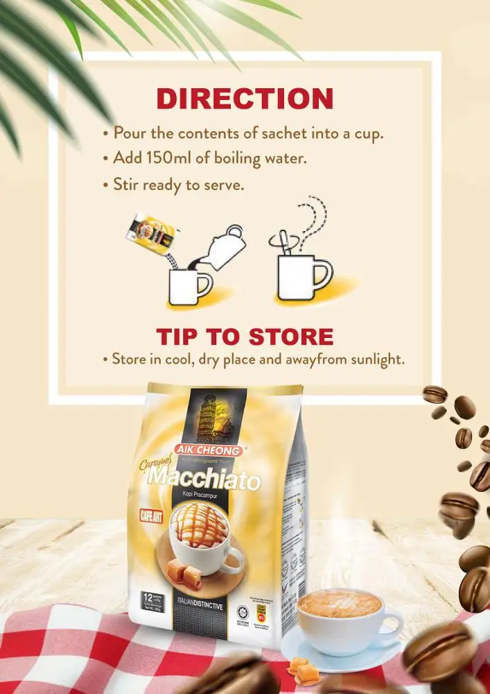 3 in1 Caramel Macchiato Instant powder Coffee