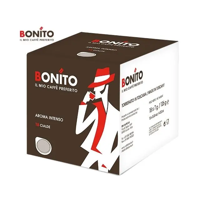 Cialde caffe Top Quality Made in Italy Coffee Capsule Pod Compostable - Box with 18 pods in natural paper