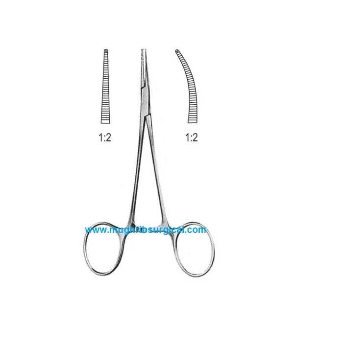 Micro Mosquito artery Forceps 1x2 teeth curved 12cm Surgical Instruments Manufacturer and Exporter