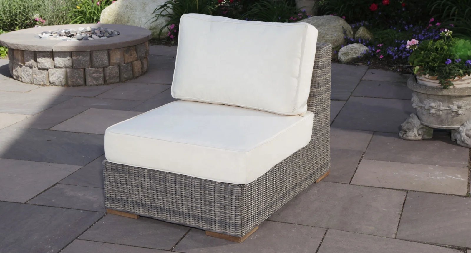 Patio Wicker Outdoor Garden  Rattan Living Room Corner Sofa Set Furniture